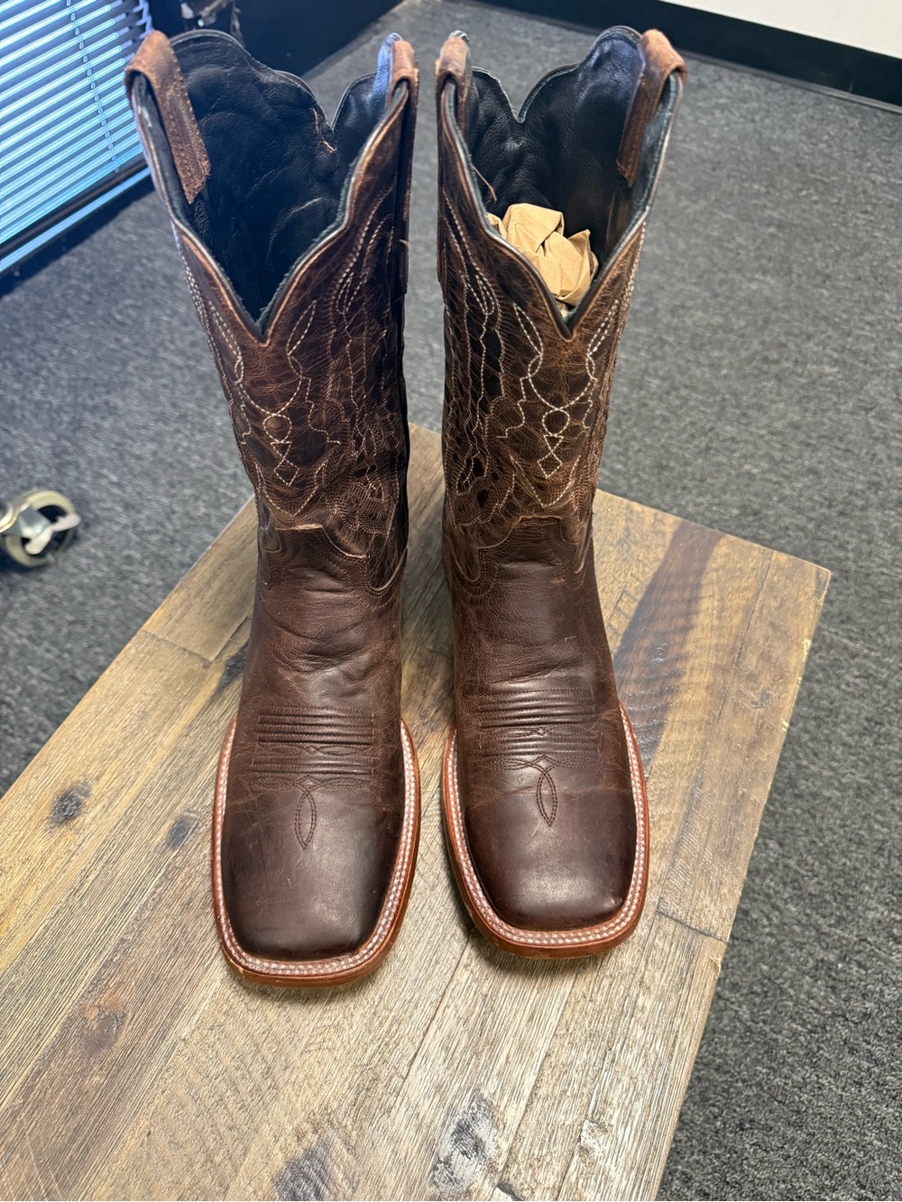 JB DILLON Western Boots Mens 12 Brown Leather Cowboy JBR4208 - Picture 4 of 7